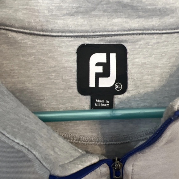 Footjoy Men’s Golf 1/4 Zip Pullover Grey/blue Size XL - Picture 5 of 5